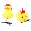 Милая флокированная маленькая желтая утка, плюшевая заколка для волос с животными, забавная весенняя клипса в виде утконоса, аксессуары, головной убор для детей