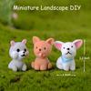 12/14PCS Dog Miniature Figurines Miniature Terrarium Crafts Realistic Animals Dogs for Fairy Garden Accessories