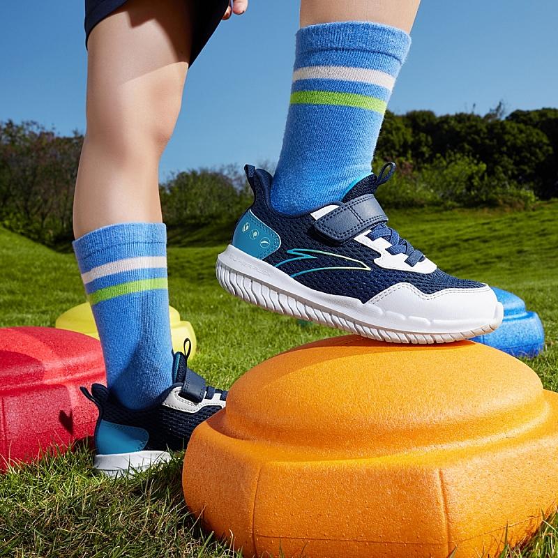 Anta Кроссовки для бега Kids Vitality, удобные, универсальные, легкие, амортизирующие, дышащие, с низким верхом, детские кроссовки темно-синего цвета A12439967-8