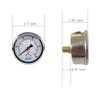 JIVTO Glycerine Filled Pressure Gauge 2.5 Inch Dia 1/4 NPT Back Mount 30,60,100 Psi & Bar