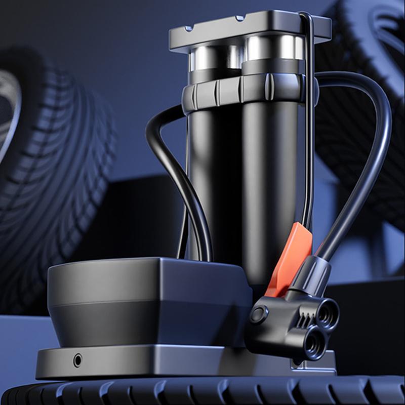 Foot Pedal Portable Pump with Gauge Foot-Activated Floor Pump High Car Basketball Inflator for Electric Car Motorbike