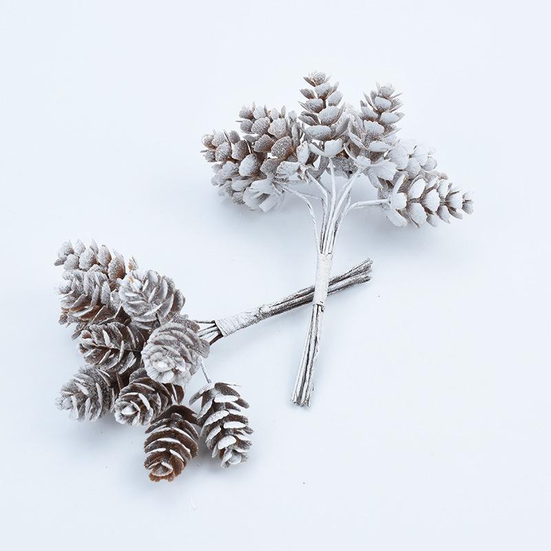 20 шт./лот, искусственные растения, искусственные сосновые шишки, декоративные цветы, венки, Рождественский домашний декор, свадебные рождественские украшения своими руками