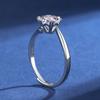 Bague Ringen Кольцо из стерлингового серебра 925 пробы, 1 карат, муассанит, ювелирные изделия с бриллиантами, снежинка, регулируемые кольца с шестью когтями для женщин