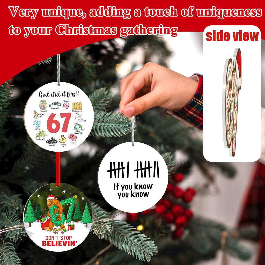 Decoration, Acrylic Hanging Ornament With Hole, Festive Numeral Pendant For  Fireplace, Door, Home Holiday Decorations,