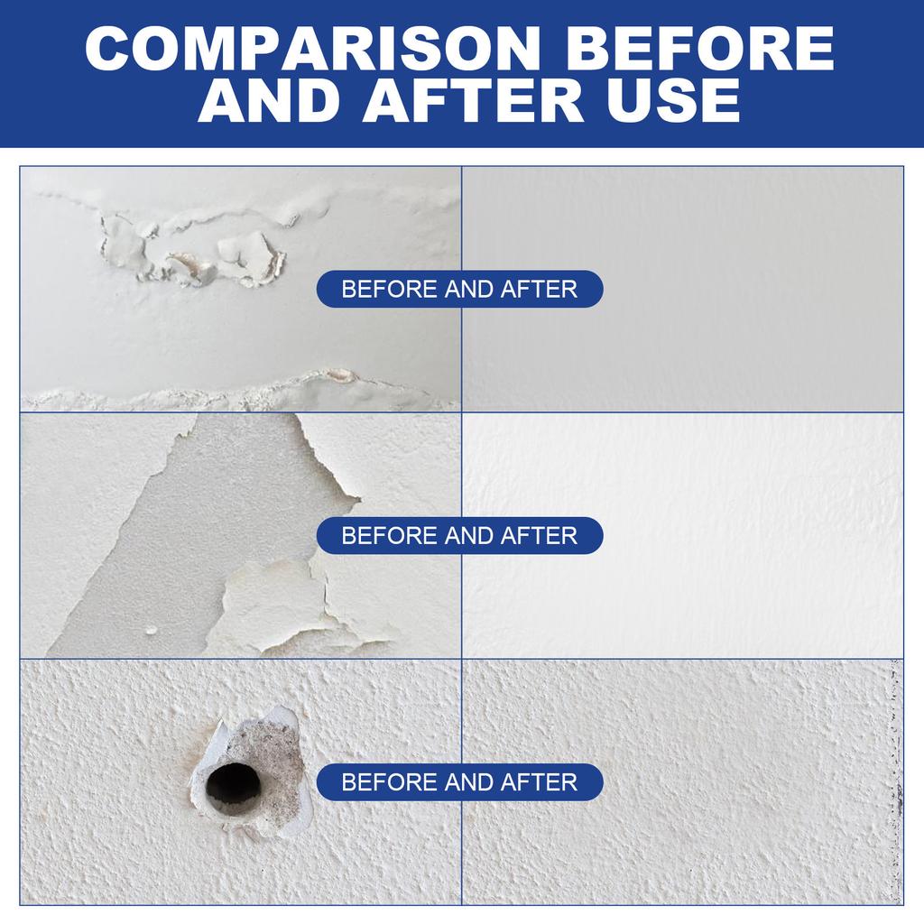 JUE-FISH Краска для ремонта стен с кистью Бытовая белая паста для ремонта ногтей и трещин на стене Без запаха Хорошая вязкость Для покрытия пятен плесени Водонепроницаемость на стене