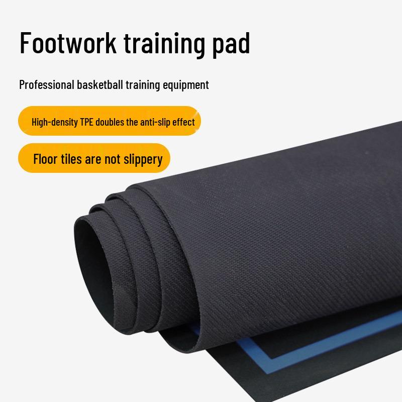 Нескользящий очень большой толстый шумопоглощающий тренировочный коврик для баскетбола – Отличный отскок и гибкая работа ног резиновый коврик