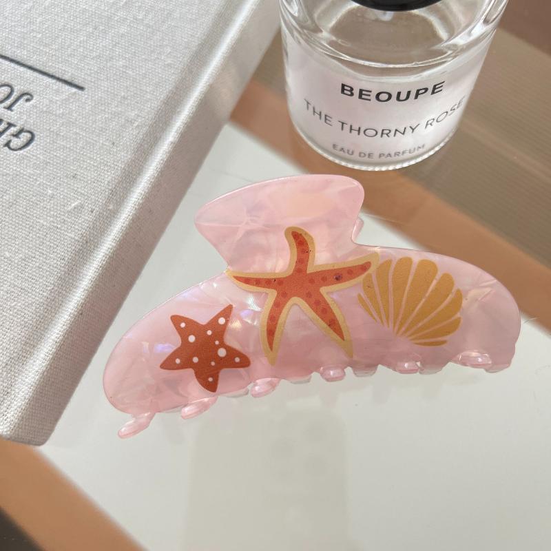 Dopamine Underwater World Hair Claw Sea Star Shell Eco-Friendly Acrylic Hair Claw Clips Hair Accessories For Women Girls
