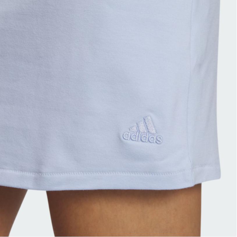 Adidas Графическое платье с вышитым логотипом Женское платье светло-розово-синее HY2865