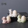 Керамическая подставка для яиц в виде кролика, декор для стола для завтрака, подставка для яиц в виде кролика для яиц всмятку, украшение для дома на Пасху