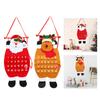 Christmas Advent Calendar Hanging Nonwoven Christmas Decoration Xmas Gift for Fireplace Holiday Home Ornament Christmas Gift