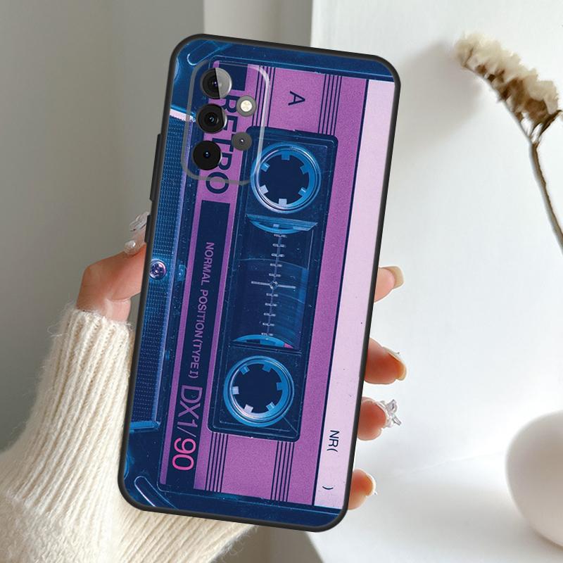 Ретро-чехол для VHS-кассеты для Samsung Galaxy A16 A55 A06 A05 A36 A26 A54 A34 A14 A22 A32 A52 A35 A15 A53 A13 A56