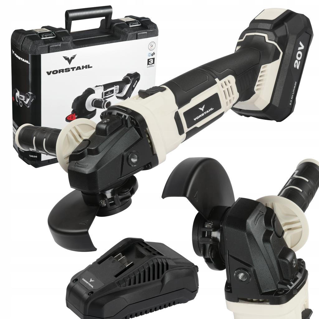 Cordless Angle Grinder 125mm Aku2Ah Vorstahl Case