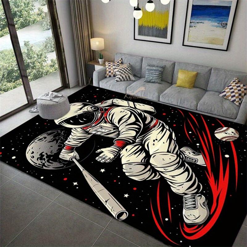 Anti-Fatigue Astronaut Carpet Non-Sliding, Anti-Fatigue Creative Astronaut Baseball Carpet | Machine-Washed, Sofa Floor Mats