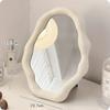 Cloud Shape Makeup Mirror Irregular Cosmetic Desk Mirror with Bracket Vanity Decor Student Dormitory Bedroom Desktop Mirrors