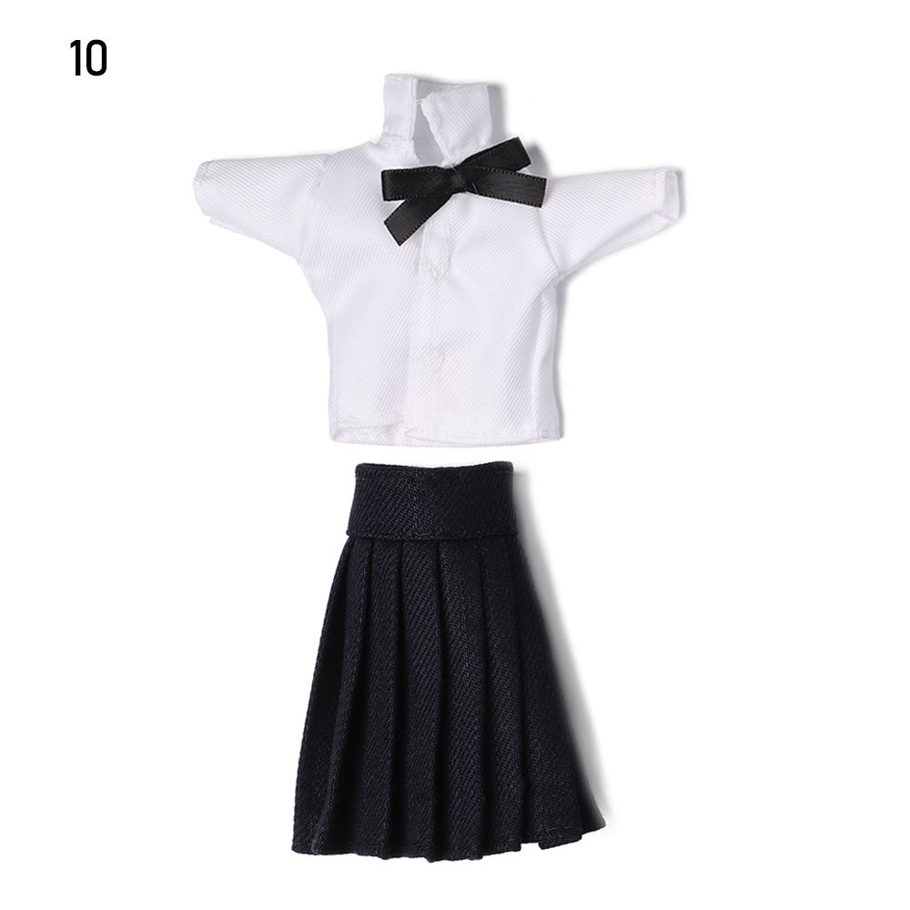 Toys Handmade Doll Accessories Tops Casual Skirts Navy Style Clothes Mini T-shirt Dressing Clothes