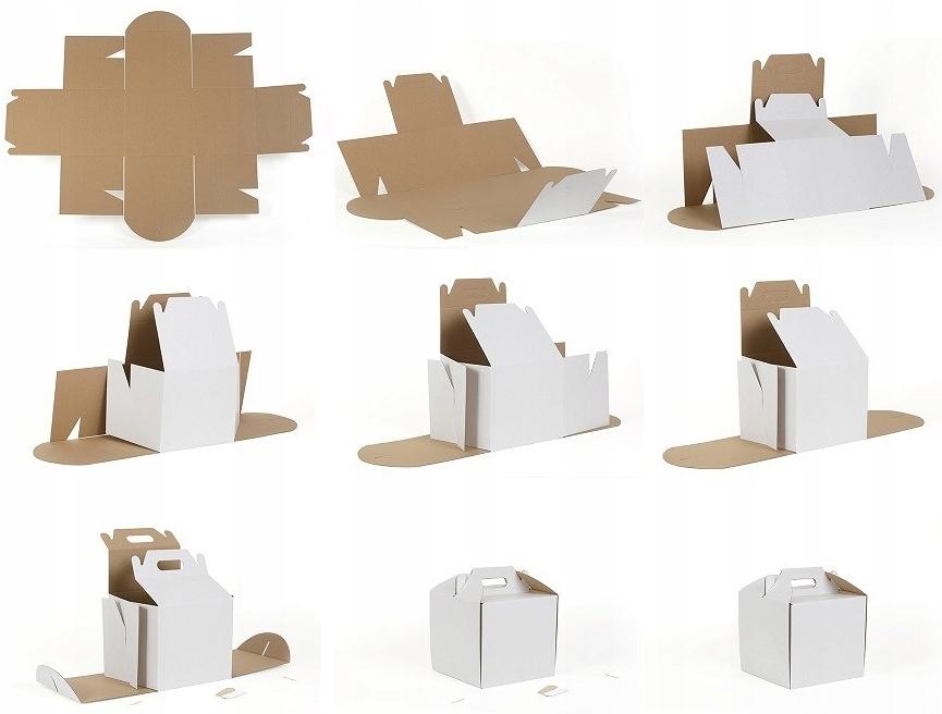 Cake box 30×30×25 cm white brand4cake