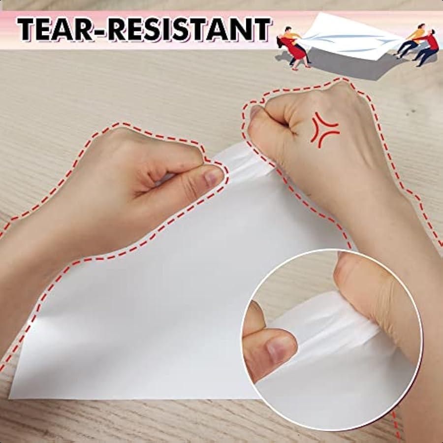 Водонепроницаемая бумага для струйного принтера 8,5x11 дюймов 30 листов Матовая белая виниловая бумага для принтера Не рвущаяся Прочная Быстросохнущая