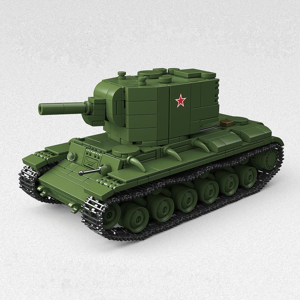 Вторая мировая война ВОВ Армия Военные Солдаты Тяжелый Танк КВ-2 Масштабная Модель Набор Строительных Блоков Блоки Кирпичики Игрушки Игровые Наборы Для Детей