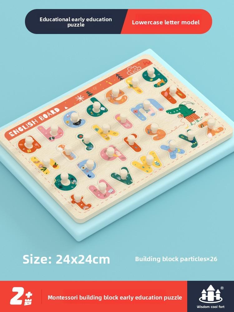 Engineering Wooden Vehicle Puzzle Blocks For Kids Learning Shape Recognition