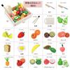 Sanitation Law Rocotto Wooden Pretend Play Set with Magnetic and Velcro Includes and Fruit Storage Large Capacity Play Toy Wooden Educational Cutting