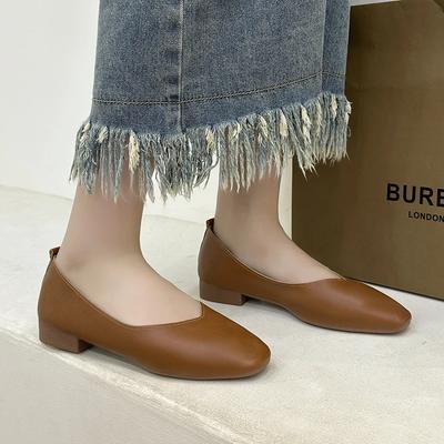 Модная женская обувь 2024 года, горячая распродажа, женские туфли на низком высоком каблуке, модные повседневные туфли-лодочки с квадратным носком, женская горячая распродажа, туфли на квадратном каблуке для женщин