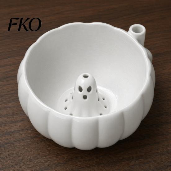 Ghost Face Berry Bowl Halloween Swirl Bowl, Center Wash with 360 Degree Rotating Vortex Handmade Tableware Spin Function, PLA Fruit Strainer