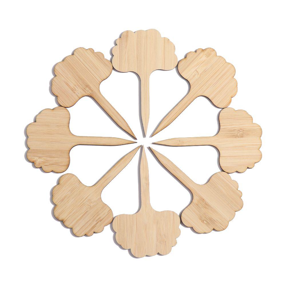 Shapes Nursery Pots Plant Markers Planting Tags Garden Wooden Labels Bamboo Crafts Bonsai Ornament