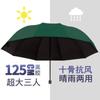 Extra-Large Reinforced Dual-Purpose Umbrella for Men and Women, Rain Gear, Sunny and Rainy, Business, Sunshade, 10-bone