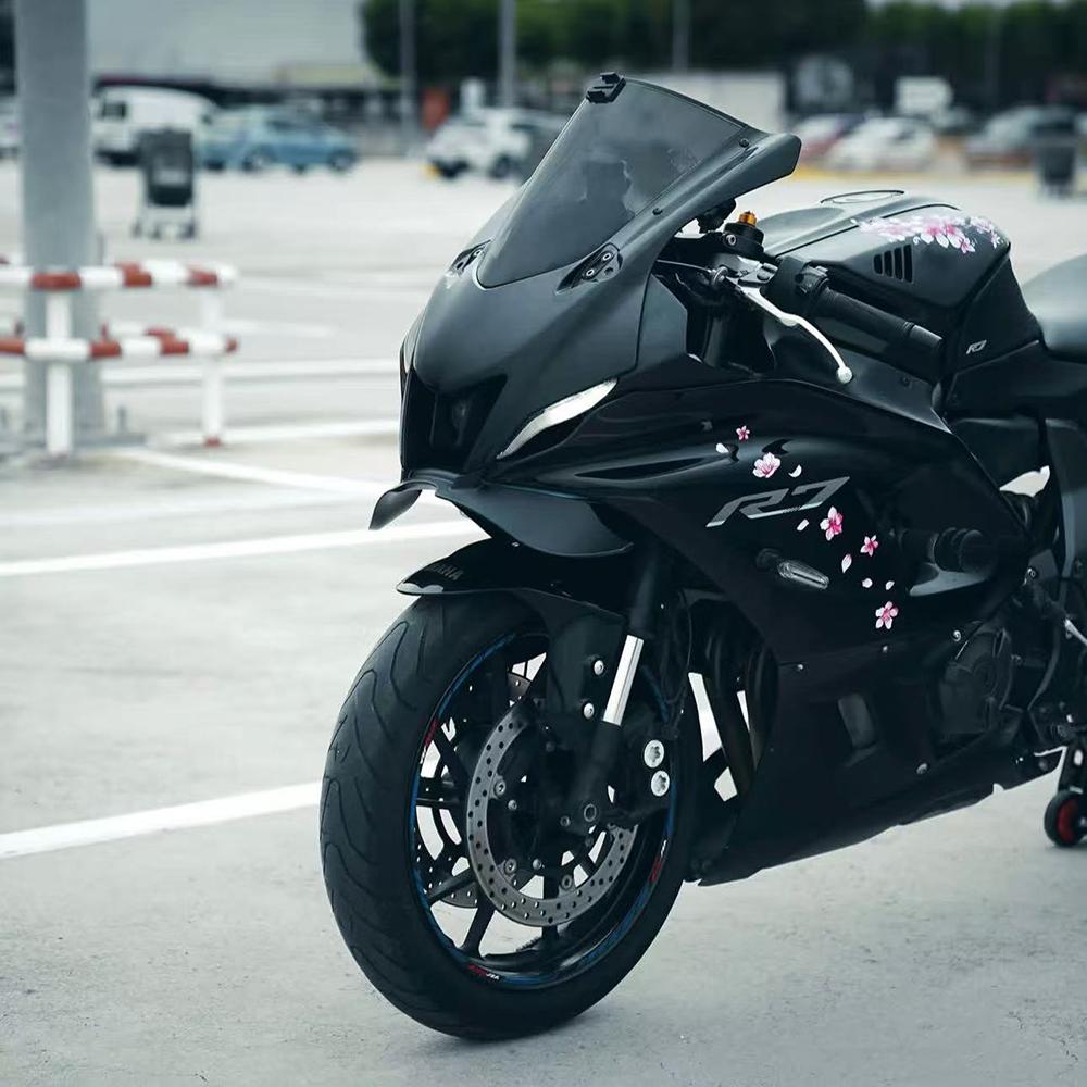 Для YAMAHA R7 2022-2025 Мотоцикла Клюв Крыло Крылышко Прижимная Сила Голый АБС Пластик Передние Спойлеры Передний Нижний Спойлер Губы Фиксированное Крыло