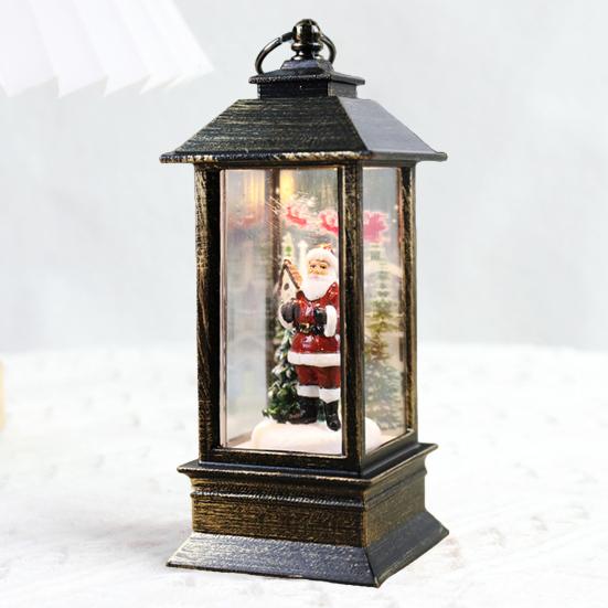 Ветровые огни в рождественском стиле, мультяшная модель Санта-Клауса/Снеговика, создающая атмосферу, подвесные рождественские фонарики