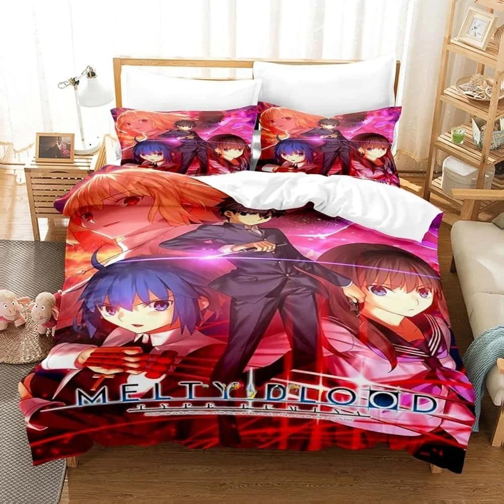 Мультфильмы, напечатанные на 3D-принтере, Melty Blood Neco Arc Постельный комплект Односпальный Полуторный Двуспальный Кингсайз Комплект для кровати Взрослый Детский Спальня Комплекты пододеяльников