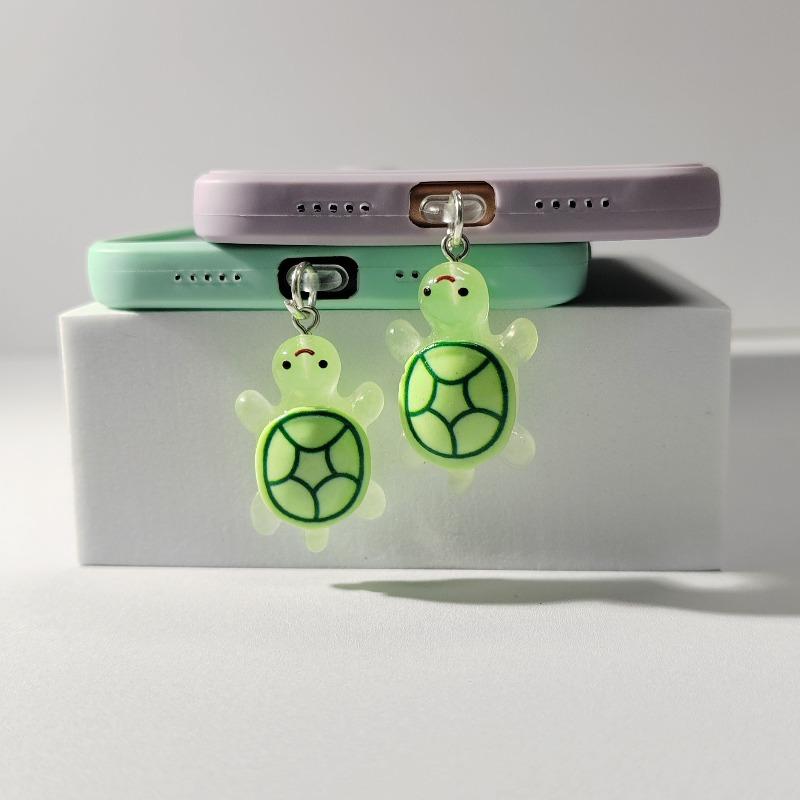 Cartoon Phone Dust Plug Charm Cute Turtle Anti Dust Cap For iPhone Type C Dust Protection Stopper Women Fashion Birthday Gift2