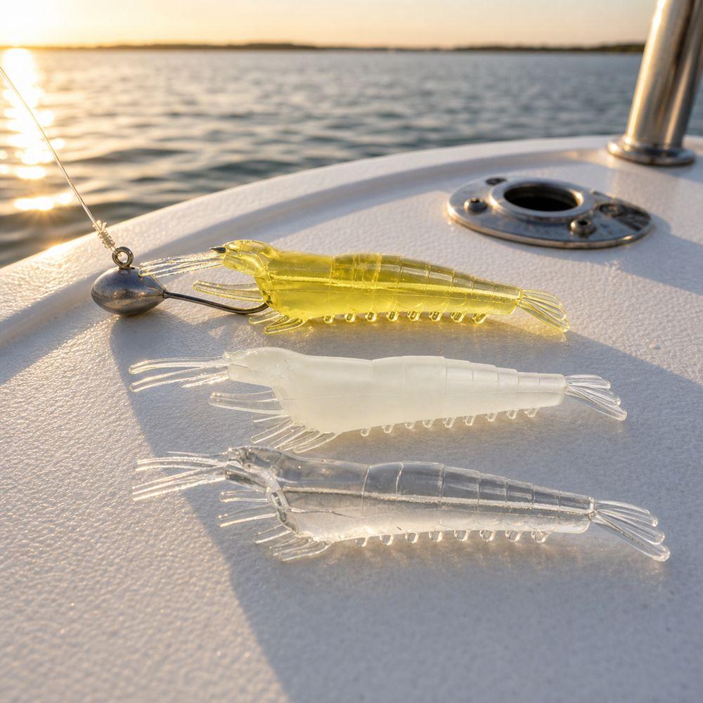 5pcs/Set 3.5g/8.5cm Artificial Shrimp Bait PVC Soft Shrimp Lure  Fishing Accessories