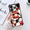 Cartoon Cute Pucca Garu Plating Phone Case For Xiaomi Redmi Note 14 15 Pro Plus 13 12 11 11S 11T 10 9S 9 5G Anti-Fall Airabag Co