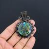 Tree Of Life Abalone Shell 999 Copper Wire Wrapped Pendant, Handmade Gemstone Pendant Jewelry, Gifts For Wife Brand New Pendant