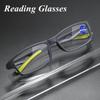 Сверхлегкие очки для чтения с защитой от синего света, мужские и женские TR90, спортивные очки для дальнозоркости, оптические линзы дальнего видения, диоптрии A + 4,0
