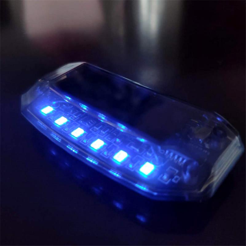 Солнечный симулятор автомобильной сигнализации, который имитирует сигнализацию, с мигающим светодиодным индикатором, противоугонный, синего цвета