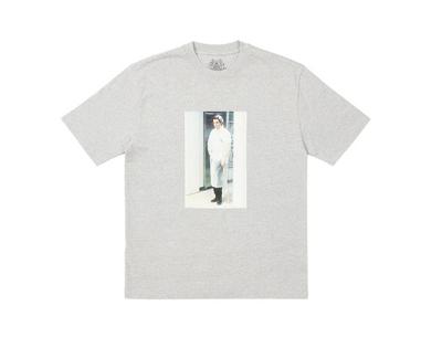 Palace Skateboards American Psycho Shirt Grey Marl Size Large Unisex T-Shirt