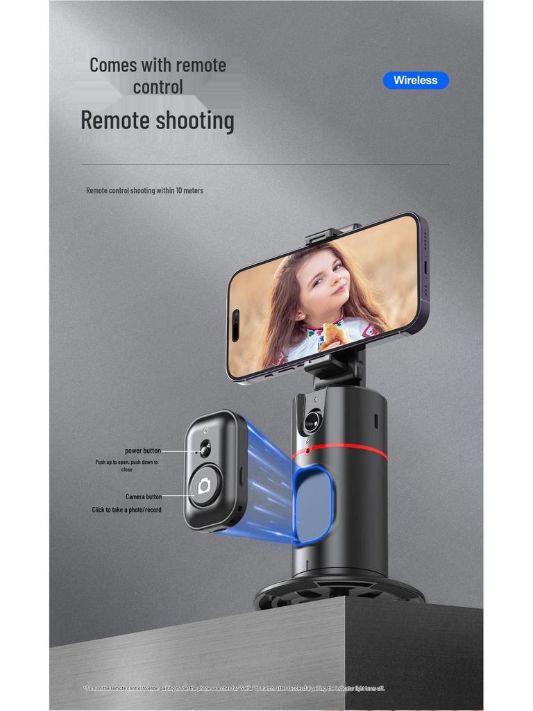 P02 Smart AI Face-Tracking Gimbal Phone Holder for Live Streaming & Panoramic Shots