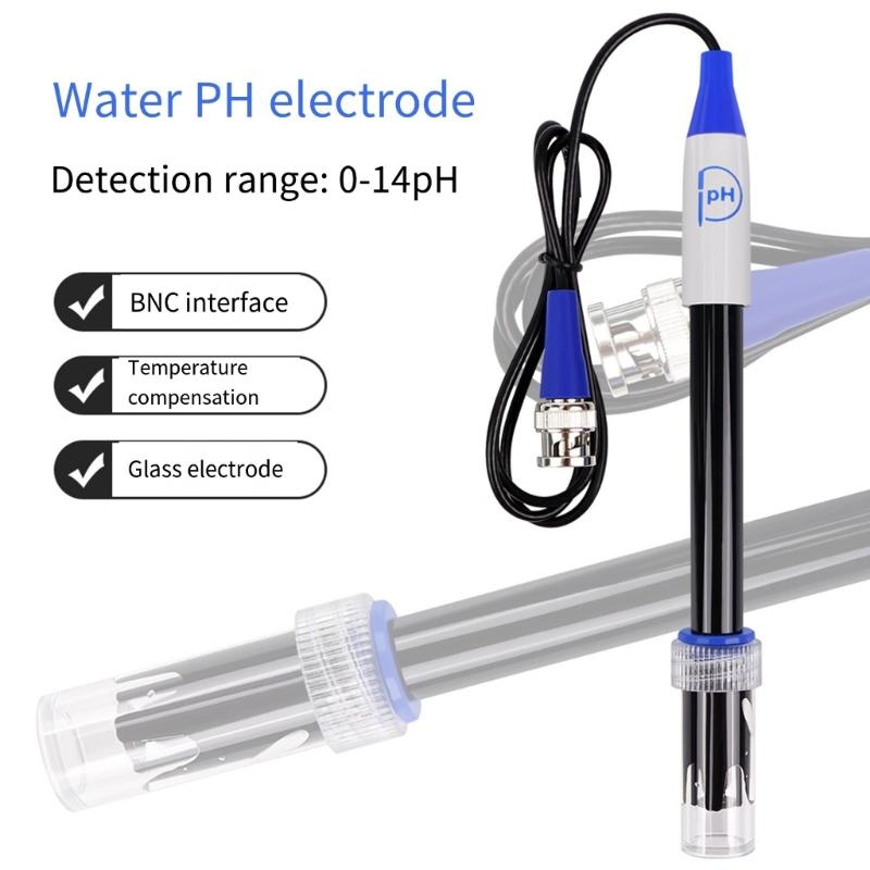 0-14pH Electrode Probes BNC Connector Cable for 0-14pH Meter Monitors Controllers Test Sensors Replace for Aquariums