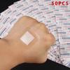 50Pcs Band-Aid Quadrado Transparente PU Para Crianças Impermeável, Bandagem Adesiva Hemostática, Adesivo Protetor