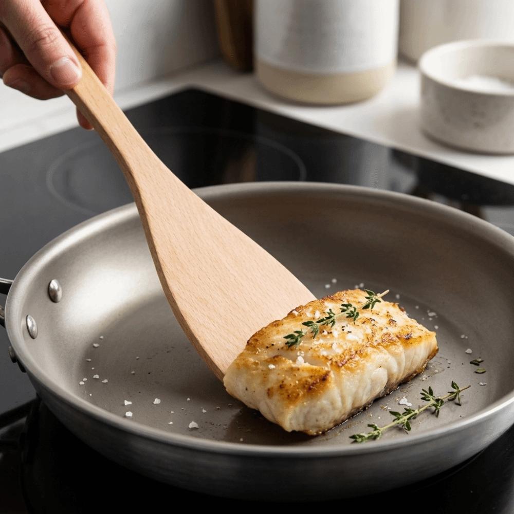 Wide Flat Shovel Head Kitchen Tools Solid Wood Cooking Shovel Cookware Utensil  Home Kitchen