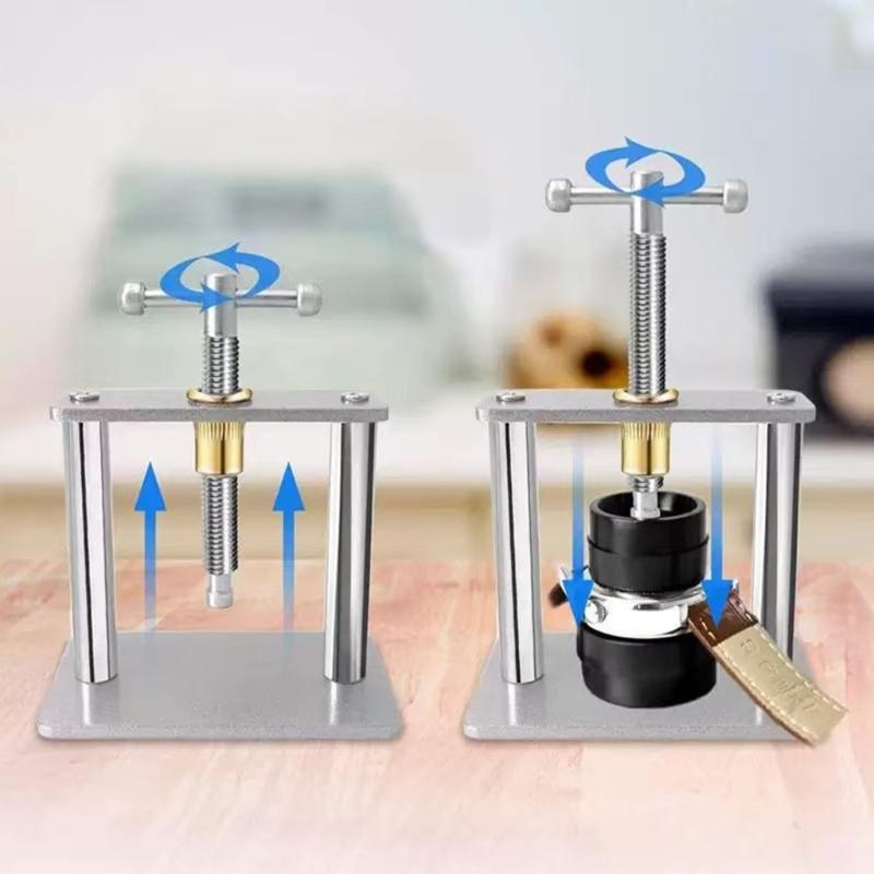 Watch Press Tool Set Simple Spiraling Watch Case Press Machine Back Case Closer Easy Operation for DIY Hobbyists Repair