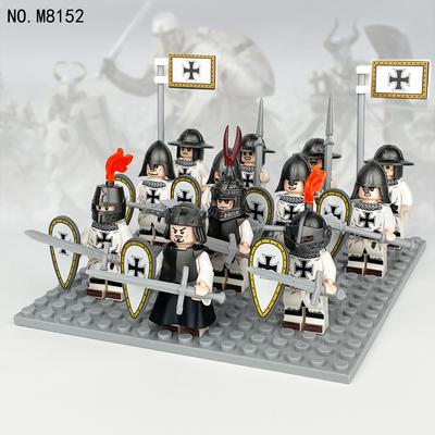 12 шт. средневековый тевтонский рыцарь-крестоносец фигурка строительный блок игрушка для детей