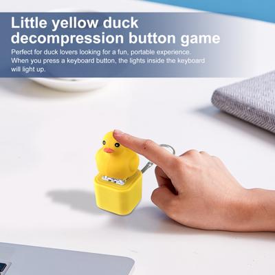 1/2/3 шт. брелок в виде утиных колпачков, игрушка-фиджет, звучащая подвеска, средство от стресса, утиная клавиатура, игрушка-фиджет, брелок