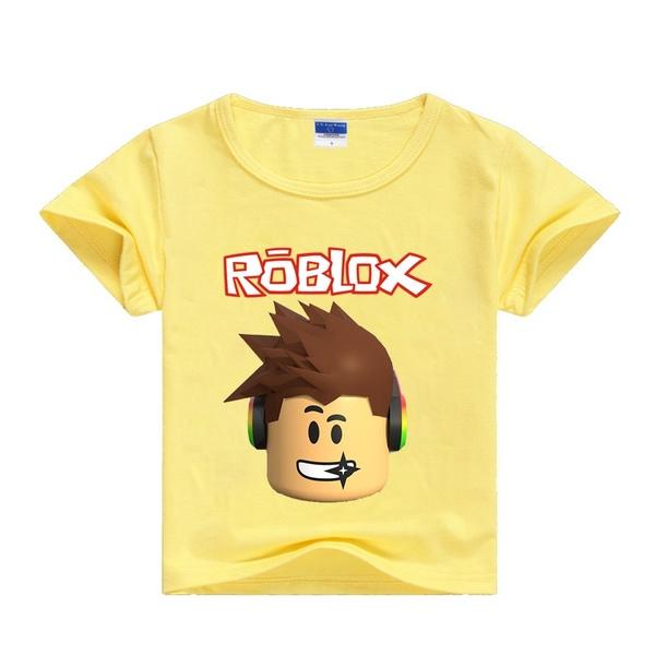 Футболка Roblox, детские летние футболки с короткими рукавами для мальчиков и девочек, футболки с принтом Roblox, детский костюм