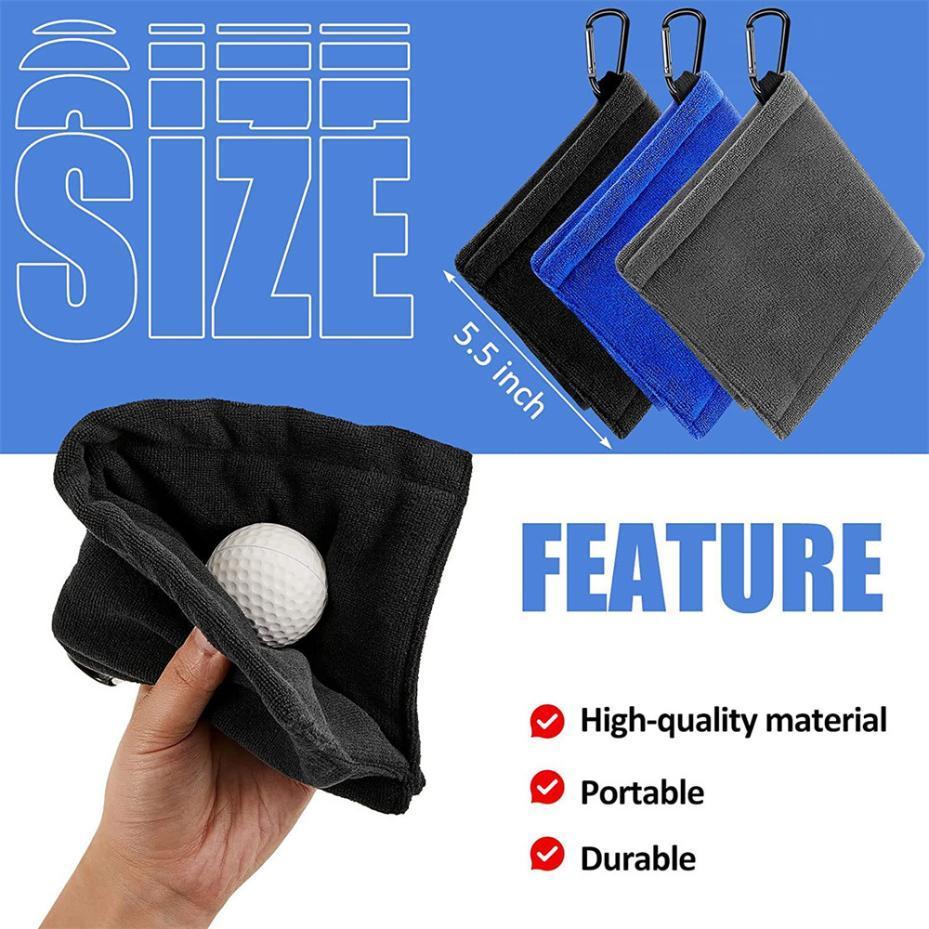 1 Pcs Square Microfiber Golf Ball Cleaning Towel Water Absorption Cleaner Golf Club For Head Wipe Cloth Clean