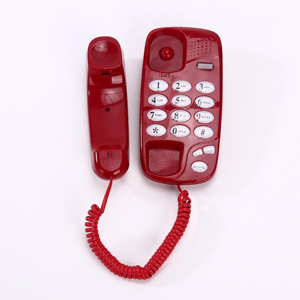 Wall Mountable Wired Telephone Large Button House Phones NEW Compact Telephone Hotel Office House