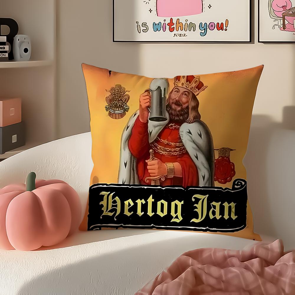 Brand traditional HHERTOG JJAN Cushion Cover Pillowcase Short Plush Invisible zipper Room Sofa Cushion Cover