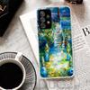Claude Monet Garden Lotus Bridge Cover For Samsung Galaxy A51 A50 A71 A70 Phone Case A21S A31 A41 A10 A20E A30 A40 A01 A11 A6 A7
